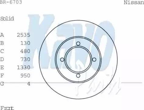 Kavo Parts BR-6703 - Тормозной диск avtokuzovplus.com.ua