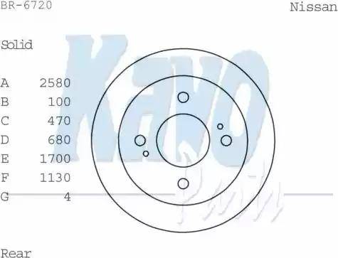 Kavo Parts BR-6720 - Тормозной диск avtokuzovplus.com.ua