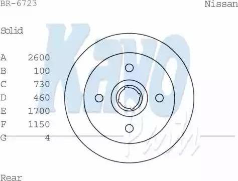 Kavo Parts BR-6723 - Тормозной диск avtokuzovplus.com.ua