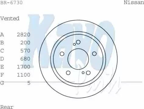 Kavo Parts BR-6730 - Тормозной диск avtokuzovplus.com.ua