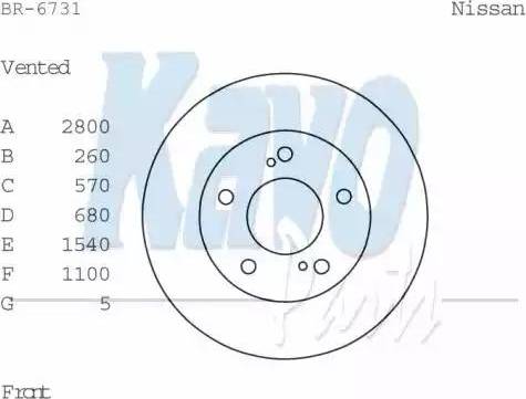 Kavo Parts BR-6731 - Тормозной диск avtokuzovplus.com.ua