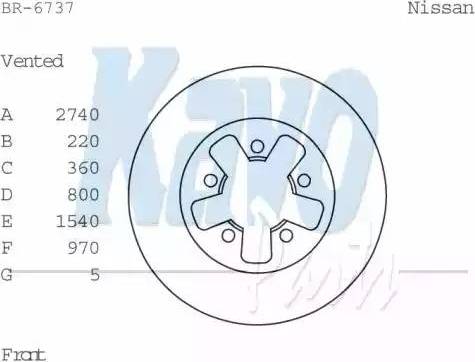 Kavo Parts BR-6737 - Тормозной диск autodnr.net