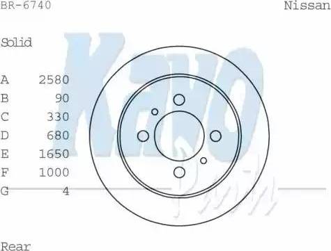 Kavo Parts BR-6740 - Гальмівний диск autocars.com.ua