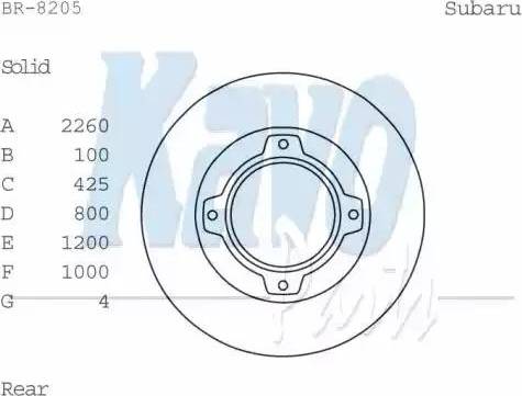 Kavo Parts BR-8205 - Тормозной диск avtokuzovplus.com.ua