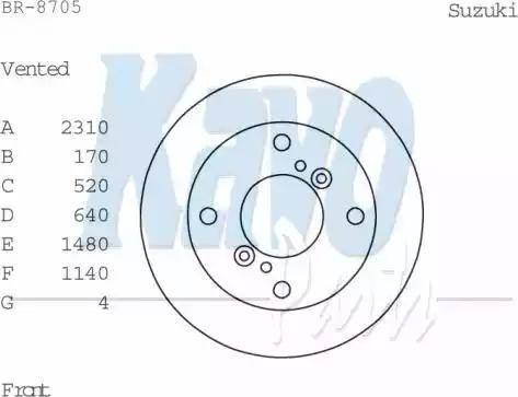 Kavo Parts BR-8705 - Тормозной диск avtokuzovplus.com.ua