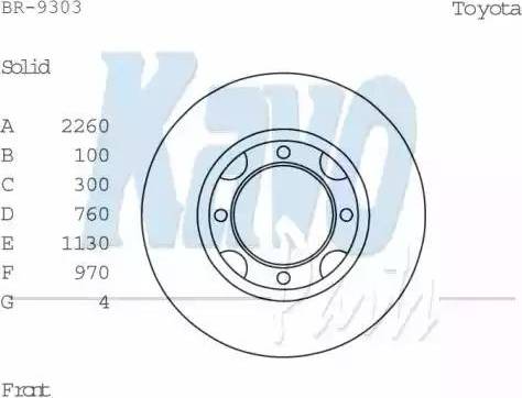 Kavo Parts BR-9303 - Тормозной диск avtokuzovplus.com.ua