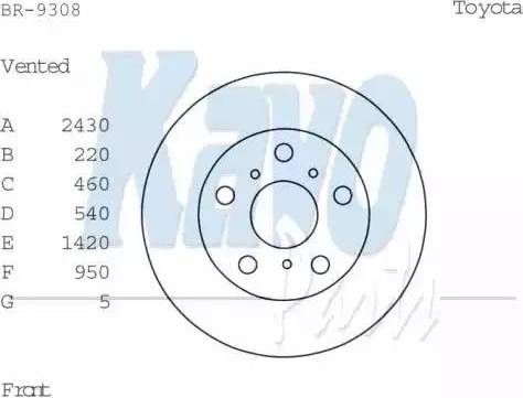 Kavo Parts BR-9308 - Гальмівний диск autocars.com.ua