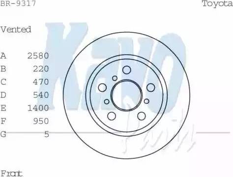 Kavo Parts BR-9317 - Гальмівний диск autocars.com.ua