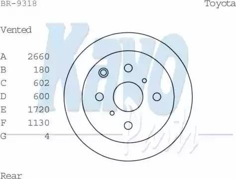 Kavo Parts BR-9318 - Гальмівний диск autocars.com.ua