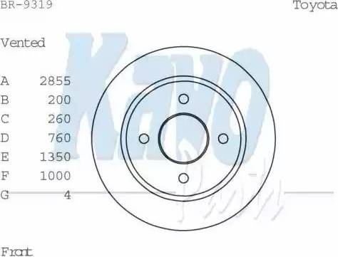 Kavo Parts BR-9319 - Тормозной диск autodnr.net