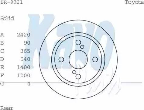 Kavo Parts BR-9321 - Тормозной диск avtokuzovplus.com.ua