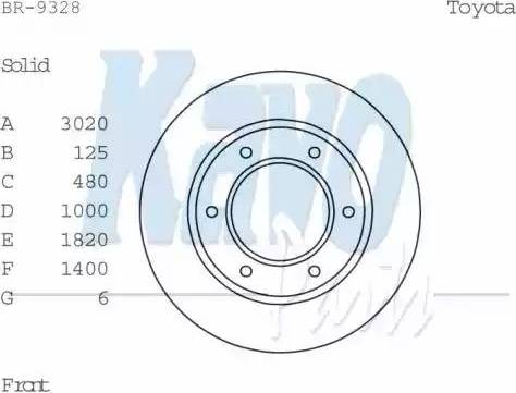 Kavo Parts BR-9328 - Гальмівний диск autocars.com.ua