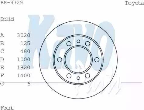 Kavo Parts BR-9329 - Гальмівний диск autocars.com.ua