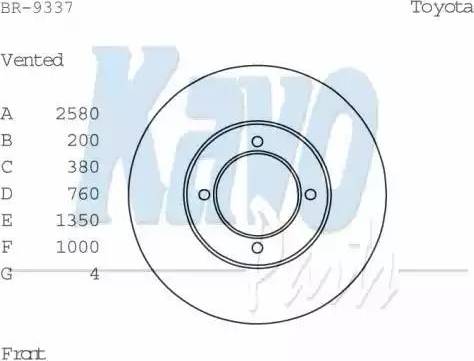 Kavo Parts BR-9337 - Тормозной диск avtokuzovplus.com.ua