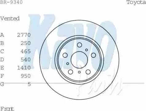 Kavo Parts BR-9340 - Гальмівний диск autocars.com.ua