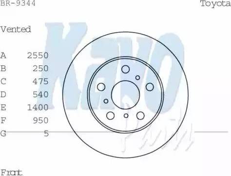 Kavo Parts BR-9344 - Гальмівний диск autocars.com.ua