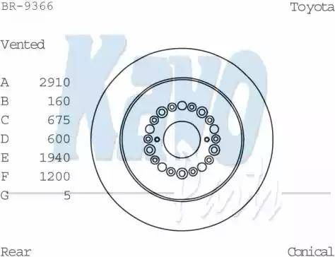 Kavo Parts BR-9366 - Гальмівний диск autocars.com.ua