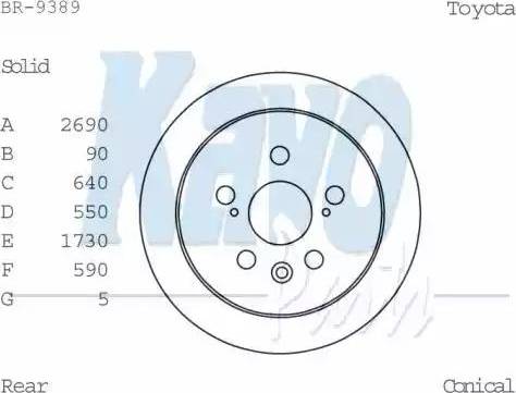 Kavo Parts BR-9389 - Гальмівний диск autocars.com.ua