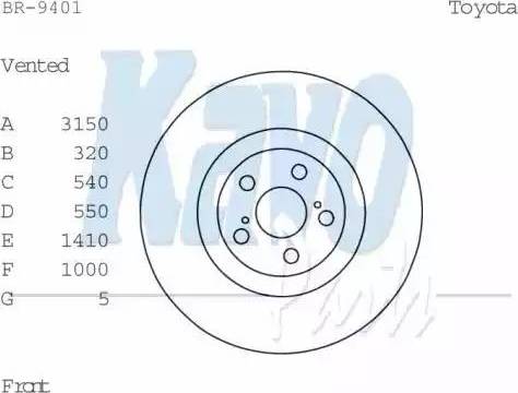 Kavo Parts BR-9401 - Гальмівний диск autocars.com.ua