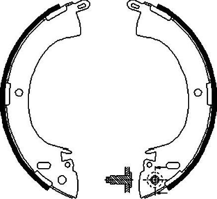 Kavo Parts BS-6403 - Комплект тормозных колодок, барабанные autodnr.net