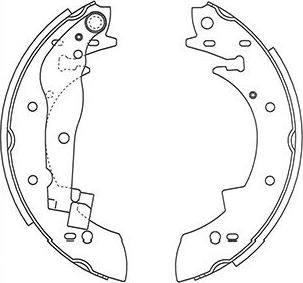 Kavo Parts BS-8928 - Комплект тормозных колодок, барабанные avtokuzovplus.com.ua