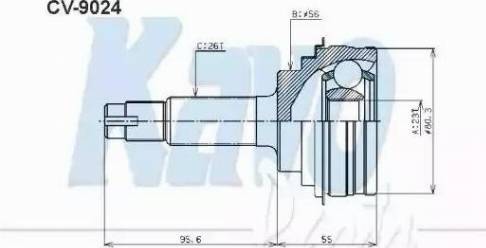 Kavo Parts CV-9024 - Шарнірний комплект, ШРУС, приводний вал autocars.com.ua