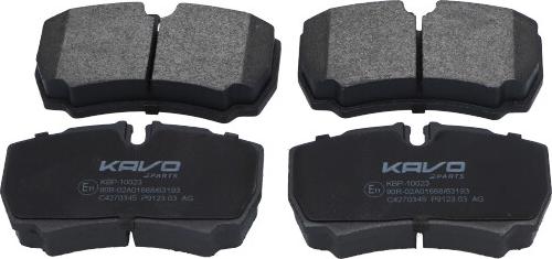 Kavo Parts KBP-10023 - Гальмівні колодки, дискові гальма autocars.com.ua