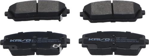 Kavo Parts KBP-10087 - Гальмівні колодки, дискові гальма autocars.com.ua