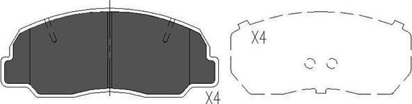 Kavo Parts KBP-1504 - Тормозные колодки, дисковые, комплект avtokuzovplus.com.ua