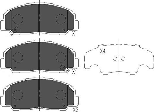 Kavo Parts KBP-1505 - Тормозные колодки, дисковые, комплект avtokuzovplus.com.ua