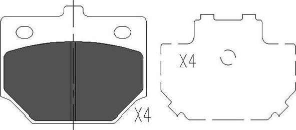 Kavo Parts KBP-1509 - Тормозные колодки, дисковые, комплект avtokuzovplus.com.ua