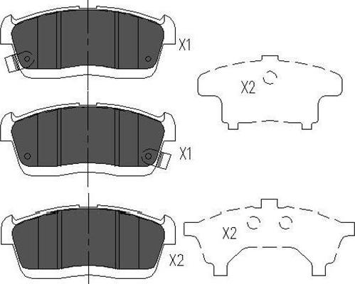 Kavo Parts KBP-1515 - Тормозные колодки, дисковые, комплект avtokuzovplus.com.ua