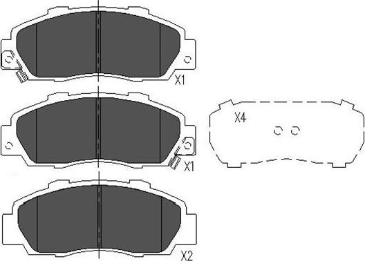 Kavo Parts KBP-2002 - Тормозные колодки, дисковые, комплект avtokuzovplus.com.ua