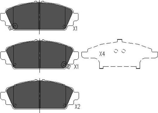 Kavo Parts KBP-2010 - Гальмівні колодки, дискові гальма autocars.com.ua