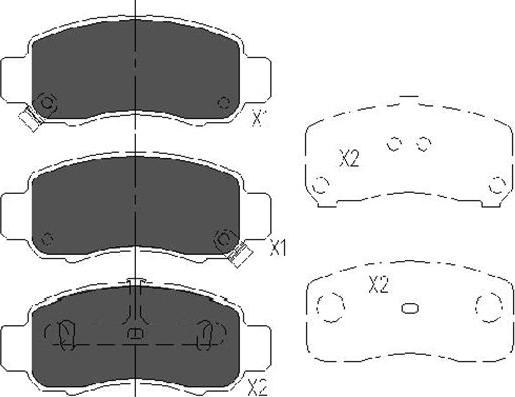 Kavo Parts KBP-2033 - Тормозные колодки, дисковые, комплект autodnr.net