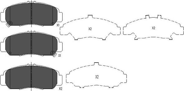 Kavo Parts KBP-2047 - Тормозные колодки, дисковые, комплект avtokuzovplus.com.ua