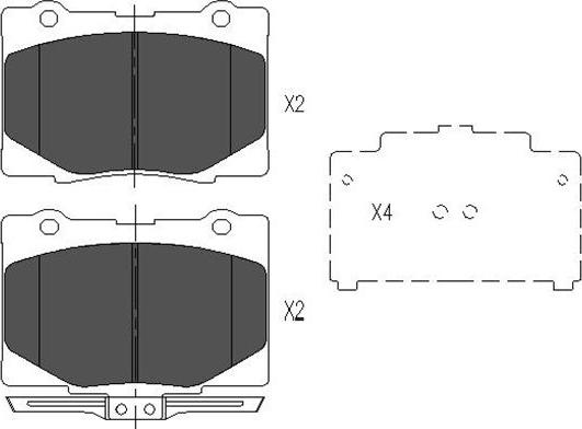 Kavo Parts KBP-2048 - Тормозные колодки, дисковые, комплект autodnr.net