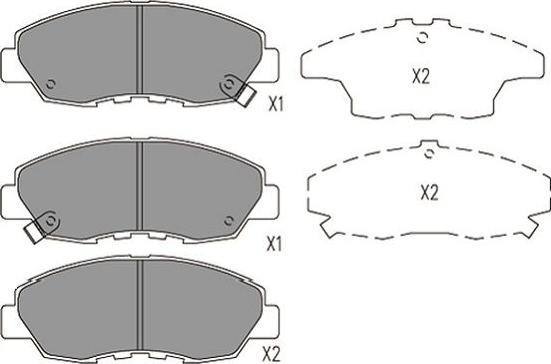 Kavo Parts KBP-2053 - Гальмівні колодки, дискові гальма autocars.com.ua