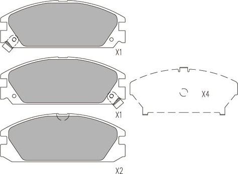 Kavo Parts KBP-2055 - Тормозные колодки, дисковые, комплект avtokuzovplus.com.ua