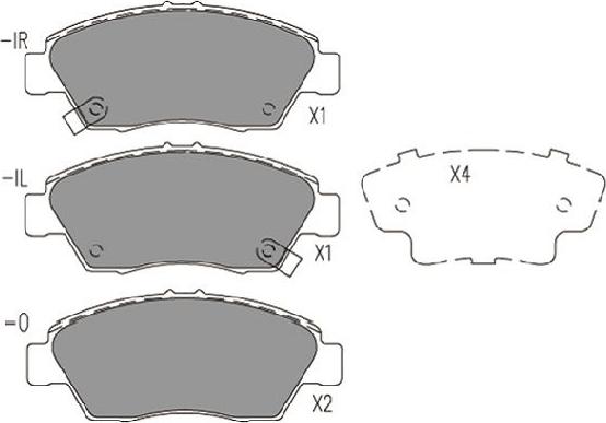 Kavo Parts KBP-2056 - Тормозные колодки, дисковые, комплект avtokuzovplus.com.ua