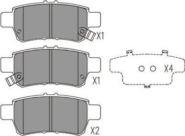 Kavo Parts KBP-2057 - Тормозные колодки, дисковые, комплект avtokuzovplus.com.ua