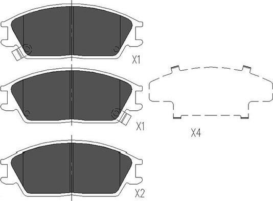 Kavo Parts KBP-3001 - Гальмівні колодки, дискові гальма autocars.com.ua