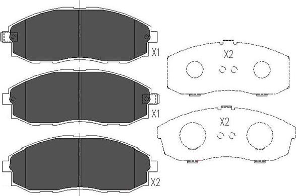 Kavo Parts KBP-3003 - Гальмівні колодки, дискові гальма autocars.com.ua