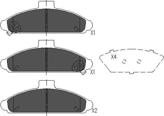 Kavo Parts KBP-3011 - Гальмівні колодки, дискові гальма autocars.com.ua