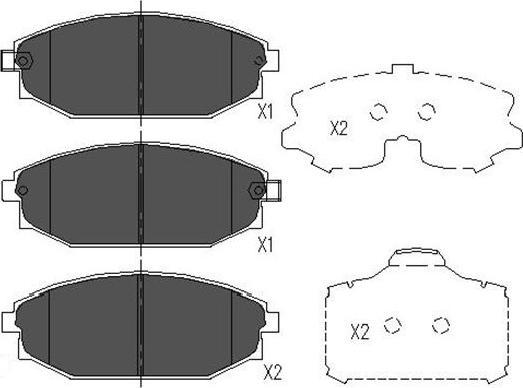 Kavo Parts KBP-3014 - Гальмівні колодки, дискові гальма autocars.com.ua