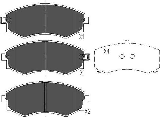 Kavo Parts KBP-3027 - Тормозные колодки, дисковые, комплект avtokuzovplus.com.ua