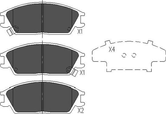 Kavo Parts KBP-3033 - Гальмівні колодки, дискові гальма autocars.com.ua