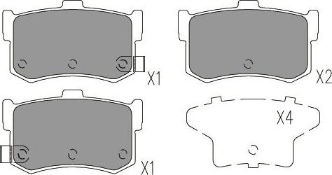 Kavo Parts KBP-3037 - Гальмівні колодки, дискові гальма autocars.com.ua