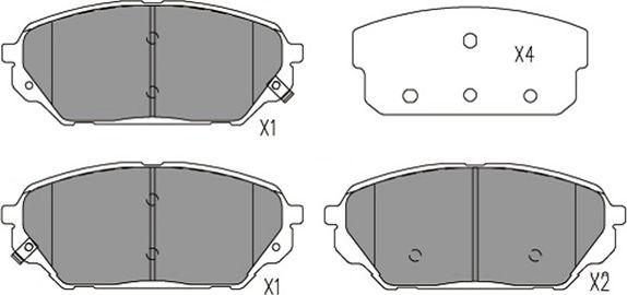 Kavo Parts KBP-3039 - Тормозные колодки, дисковые, комплект avtokuzovplus.com.ua