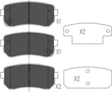 Kavo Parts KBP-3041 - Гальмівні колодки, дискові гальма autocars.com.ua